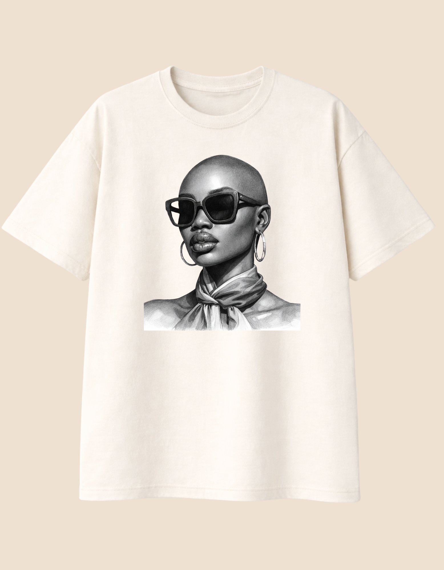 Camiseta Oversized Negra Careca