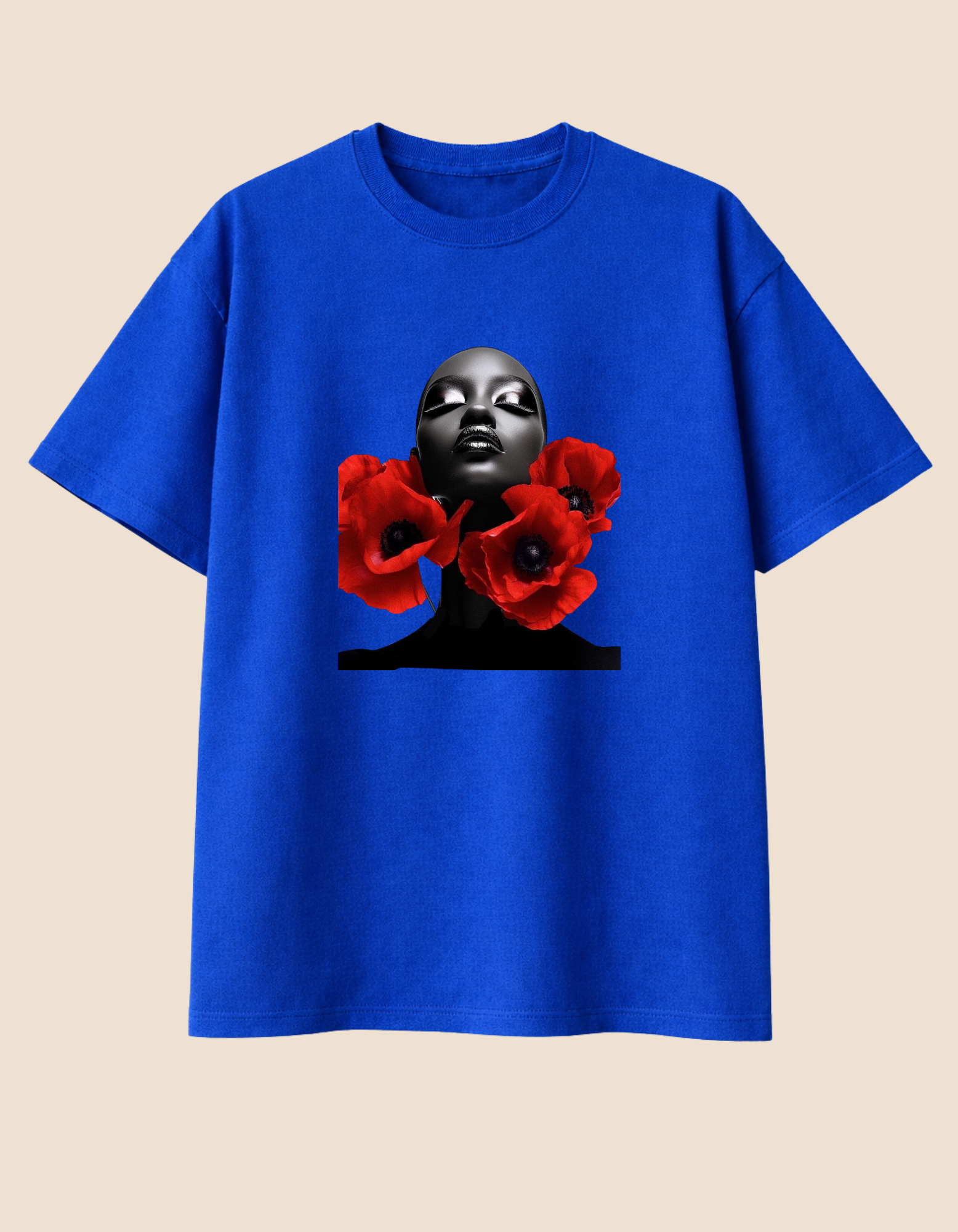 Camiseta Preta em Flor
