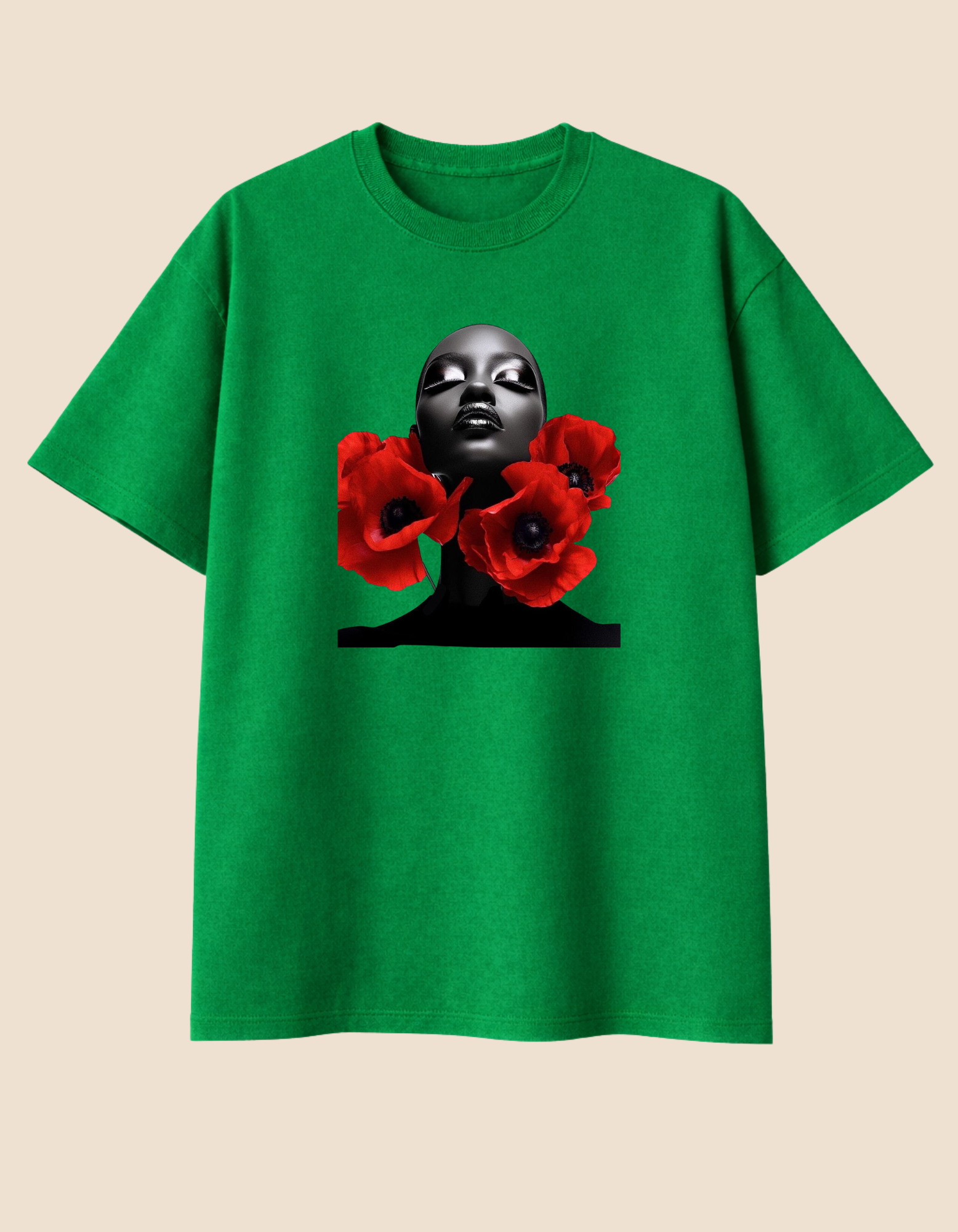Camiseta Preta em Flor